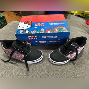 Hello kitty HEELYS kids  youth size 1. They have been worn 2 times like new.